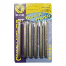 Black Hand Impact Driver Bit S2-Steel Pack - 3#(+) - 6pcs/ Pack